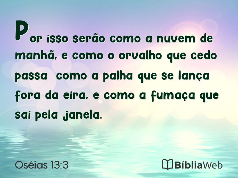 Oséias 13:3 em imagem para compartilhar
