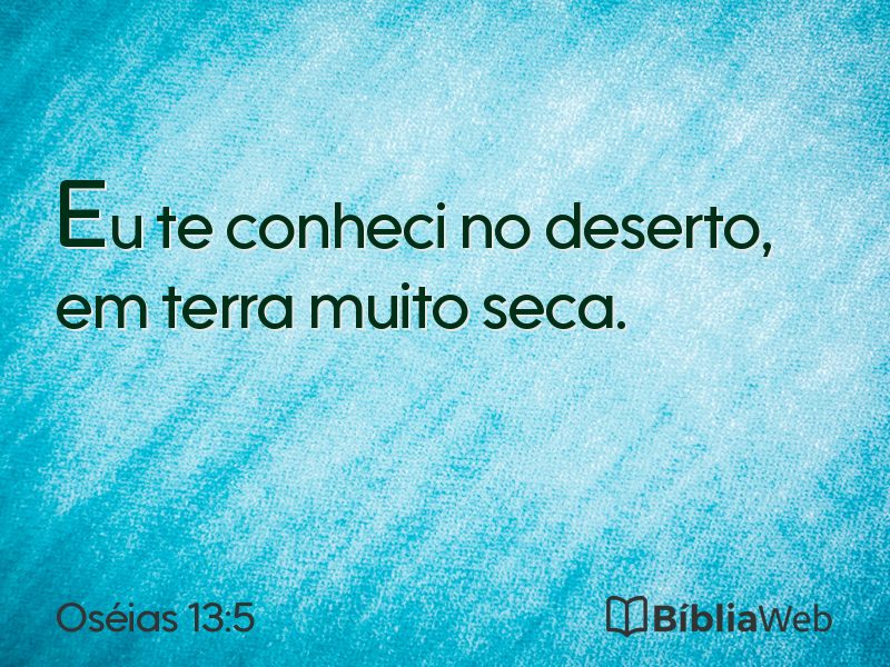 Oséias 13:5 em imagem para compartilhar