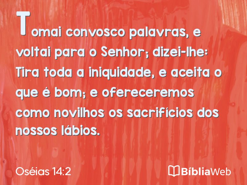 Oséias 14:2 em imagem para compartilhar