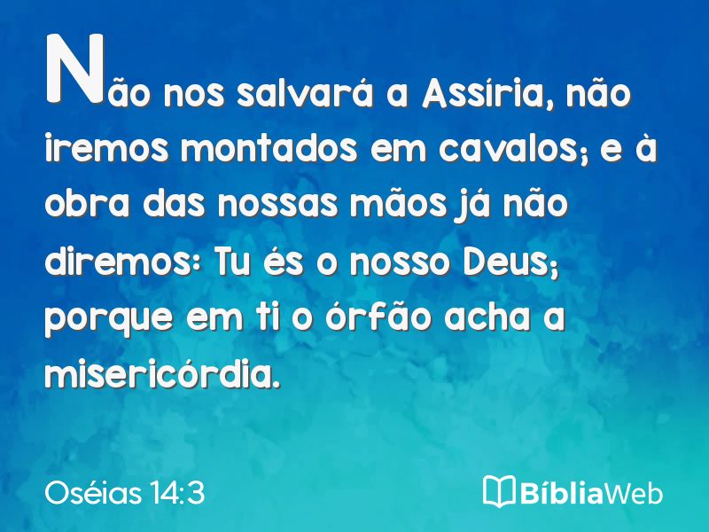 Oséias 14:3 em imagem para compartilhar