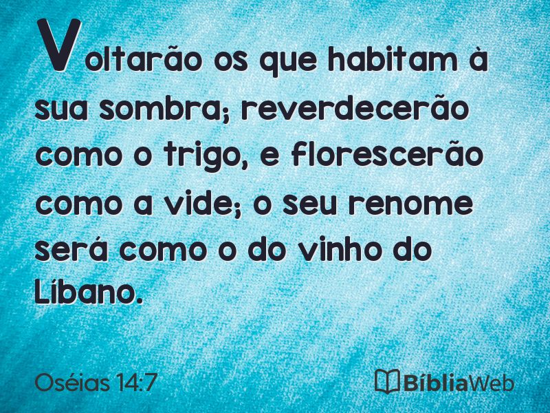 Oséias 14:7 em imagem para compartilhar