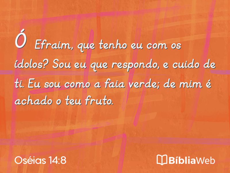 Oséias 14:8 em imagem para compartilhar