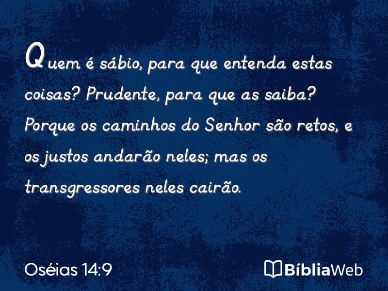 Oséias 14:9 em imagem para compartilhar