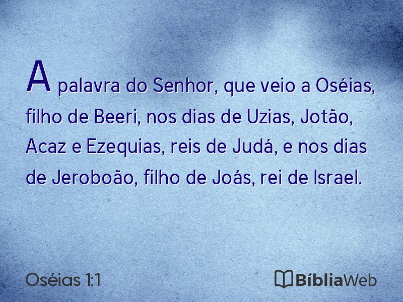 Oséias 1:1 em imagem para compartilhar