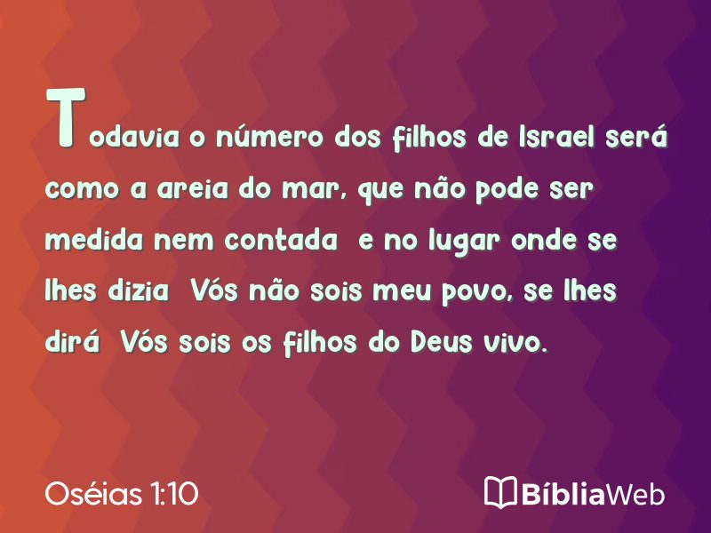 Oséias 1:10 em imagem para compartilhar