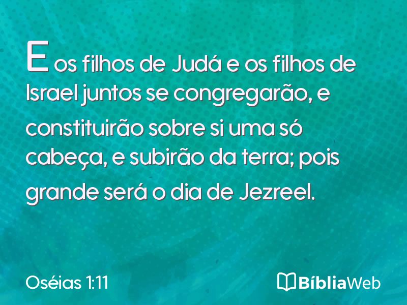 Oséias 1:11 em imagem para compartilhar