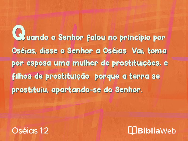 Oséias 1:2 em imagem para compartilhar