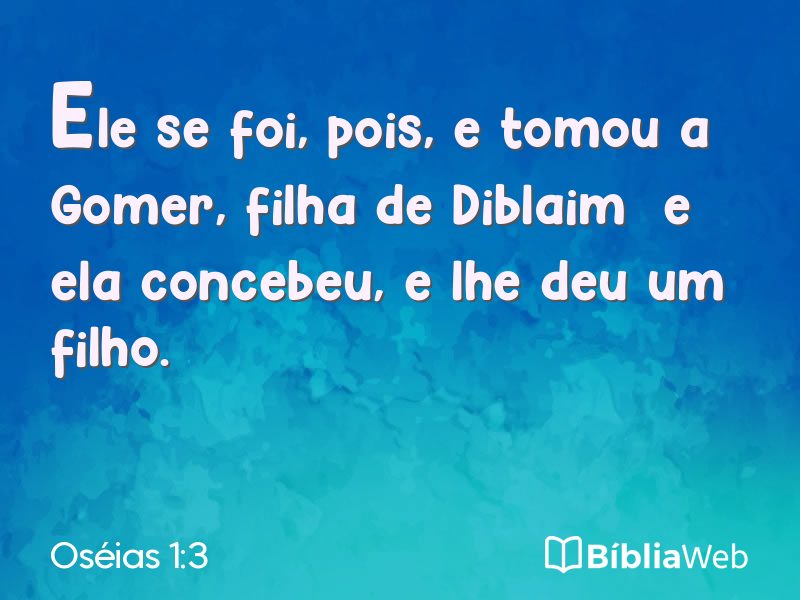 Oséias 1:3 em imagem para compartilhar