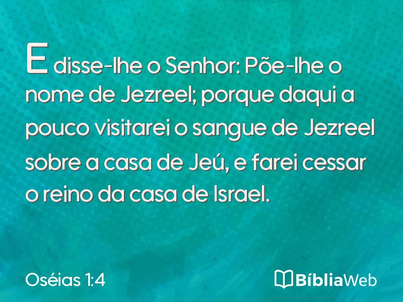 Oséias 1:4 em imagem para compartilhar