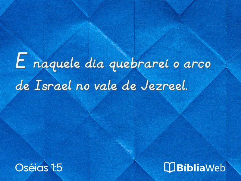 Oséias 1:5 em imagem para compartilhar