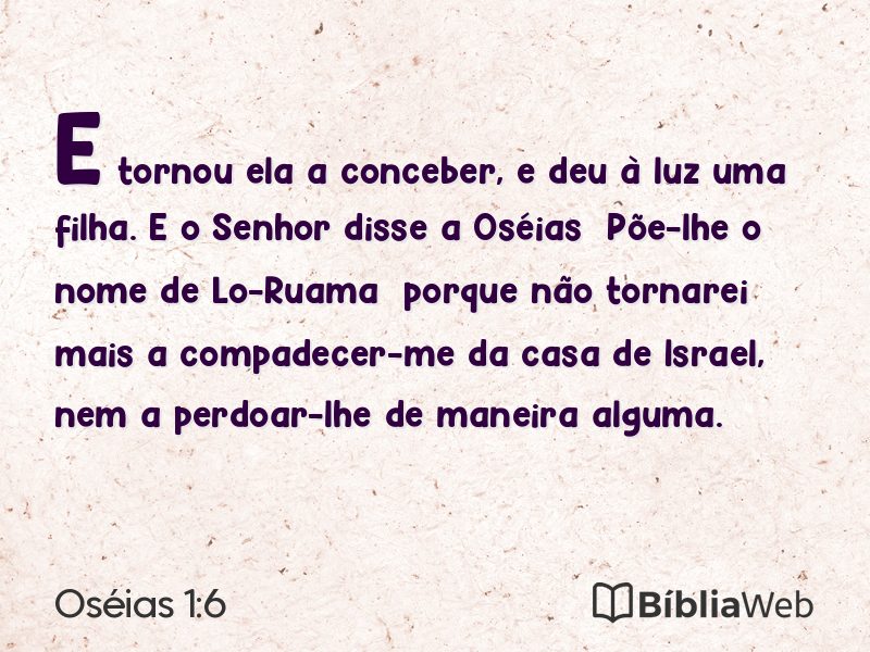 Oséias 1:6 em imagem para compartilhar