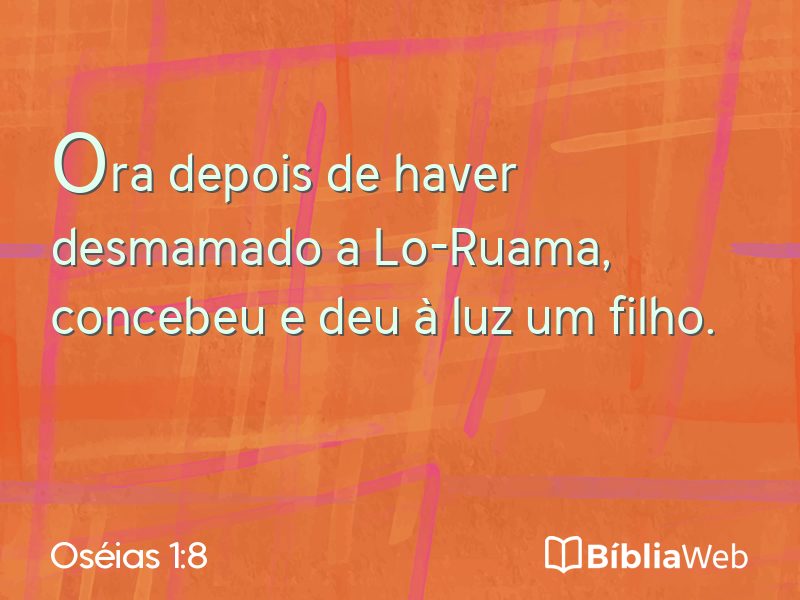 Oséias 1:8 em imagem para compartilhar