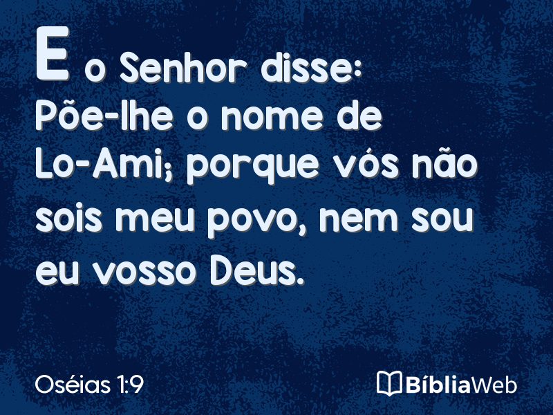 Oséias 1:9 em imagem para compartilhar