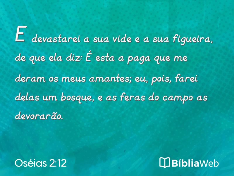 Oséias 2:12 em imagem para compartilhar