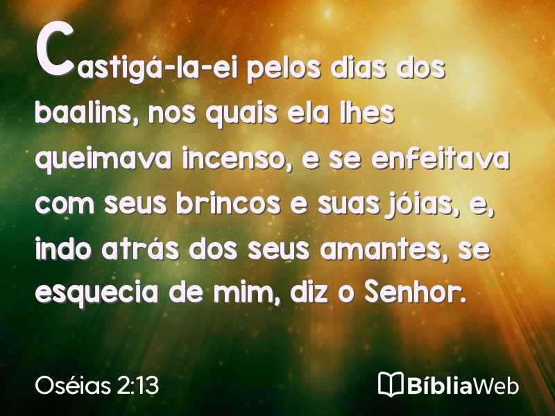 Oséias 2:13 em imagem para compartilhar