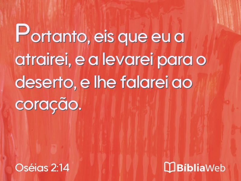 Oséias 2:14 em imagem para compartilhar