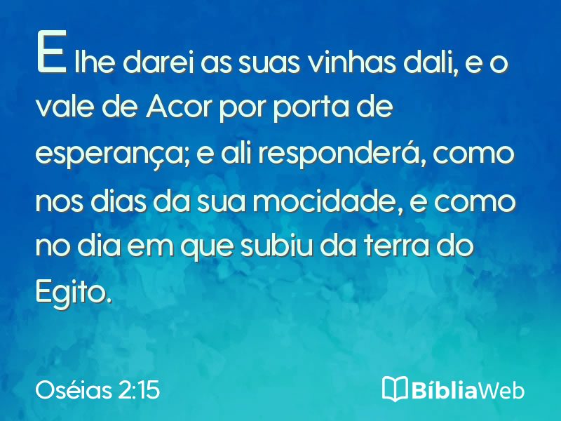 Oséias 2:15 em imagem para compartilhar