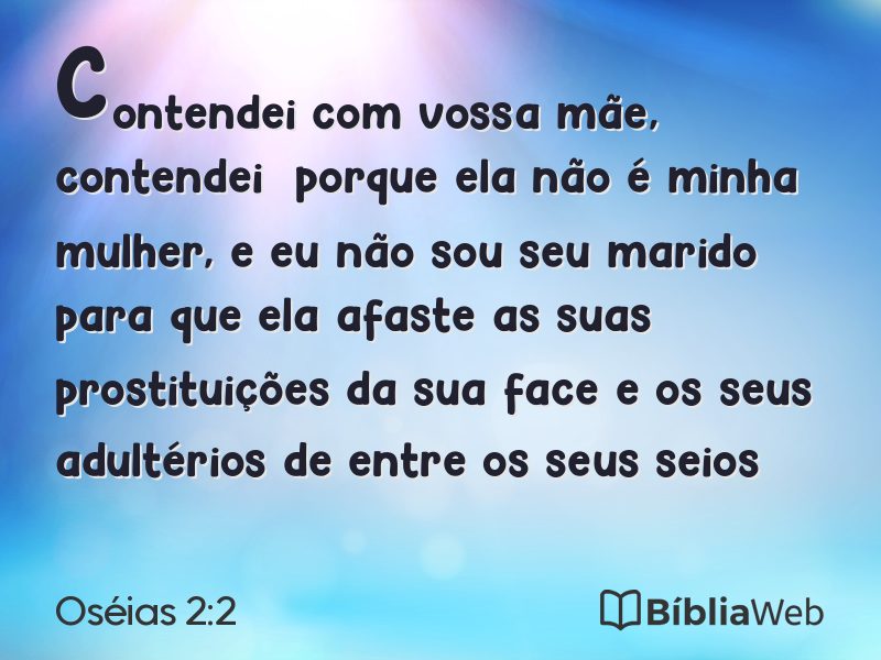 Oséias 2:2 em imagem para compartilhar