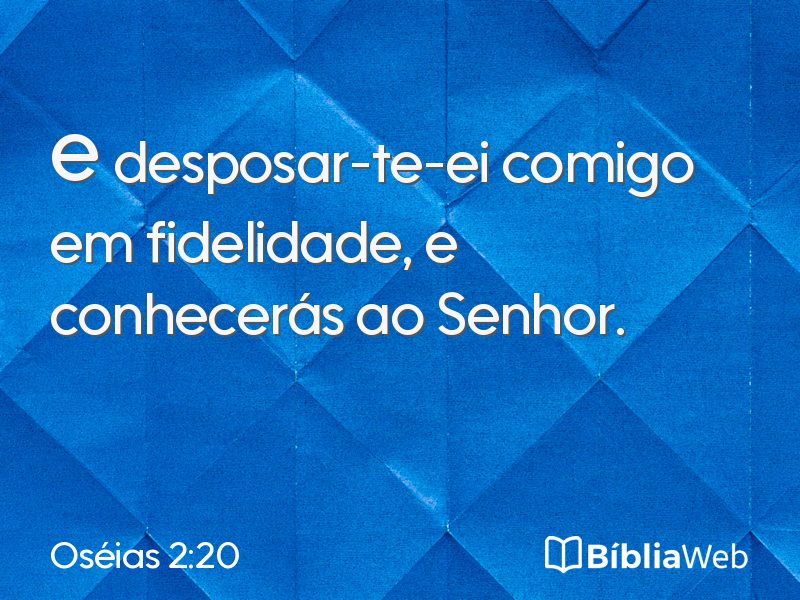 Oséias 2:20 em imagem para compartilhar