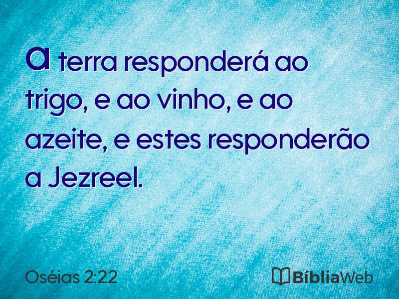 Oséias 2:22 em imagem para compartilhar