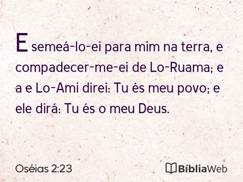 Oséias 2:23 em imagem para compartilhar