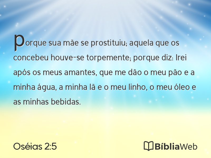 Oséias 2:5 em imagem para compartilhar