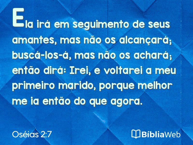 Oséias 2:7 em imagem para compartilhar