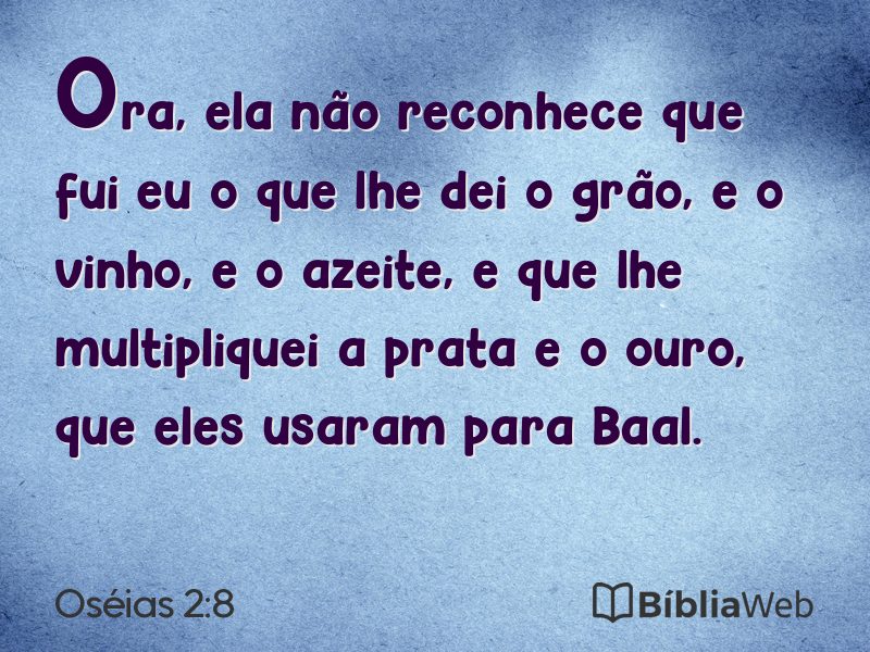 Oséias 2:8 em imagem para compartilhar