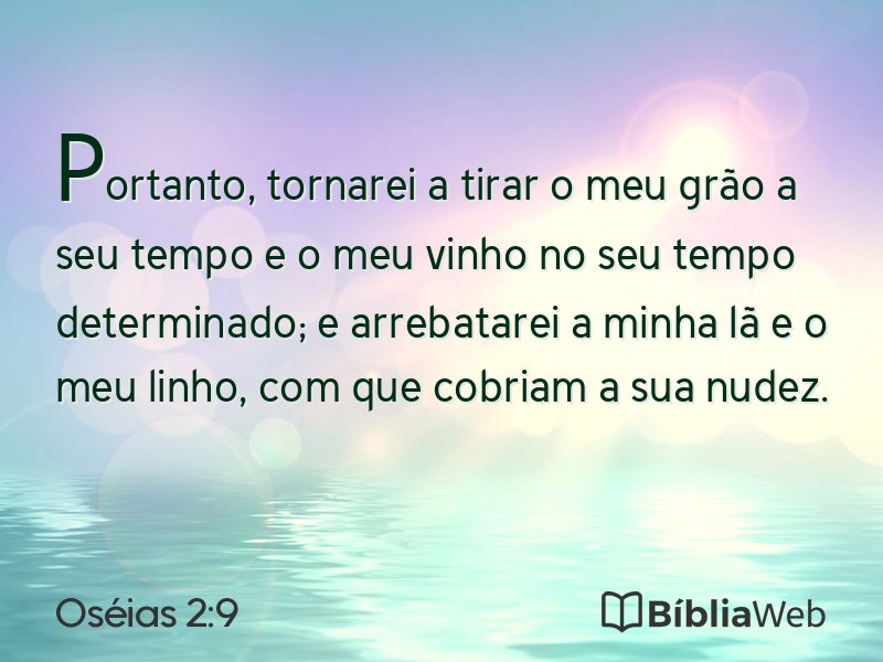 Oséias 2:9 em imagem para compartilhar