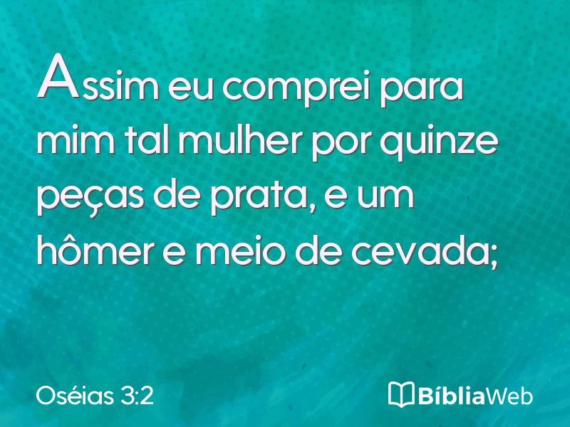 Oséias 3:2 em imagem para compartilhar