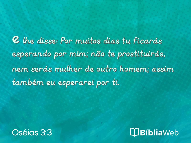 Oséias 3:3 em imagem para compartilhar