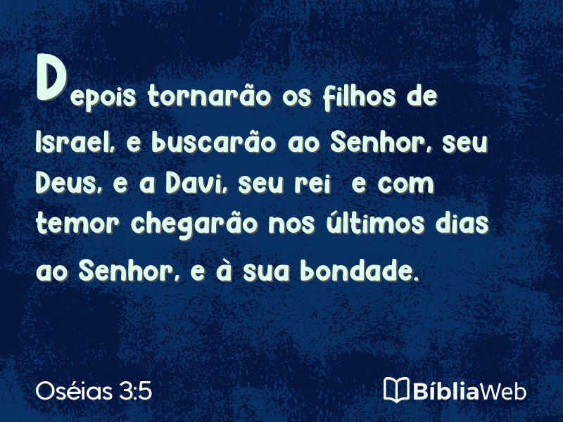 Oséias 3:5 em imagem para compartilhar