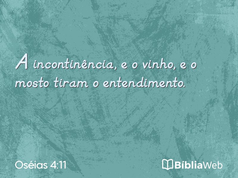 Oséias 4:11 em imagem para compartilhar