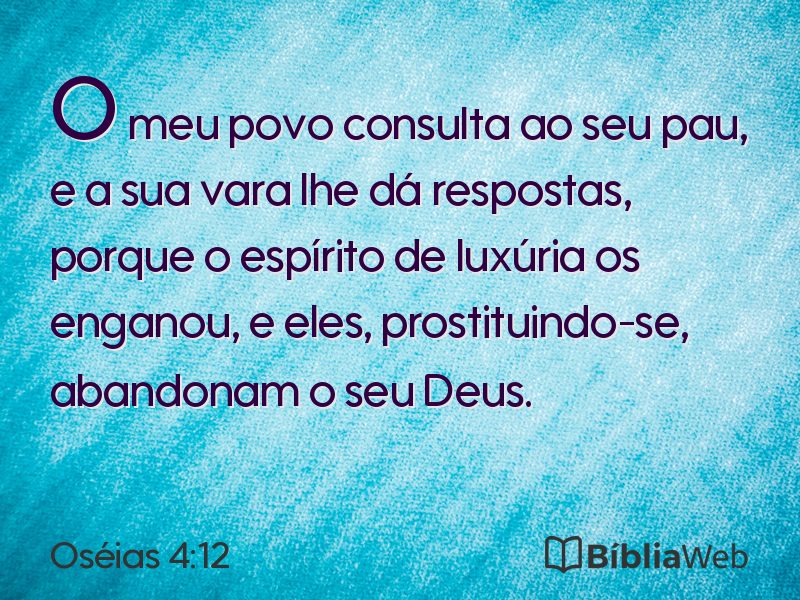 Oséias 4:12 em imagem para compartilhar