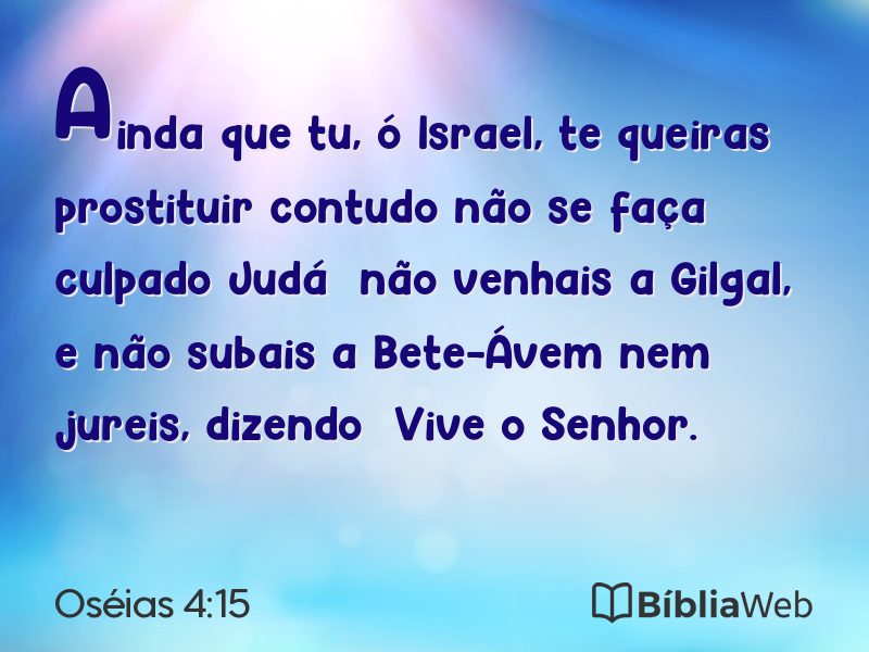 Oséias 4:15 em imagem para compartilhar