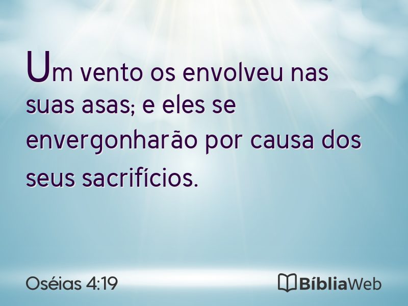 Oséias 4:19 em imagem para compartilhar