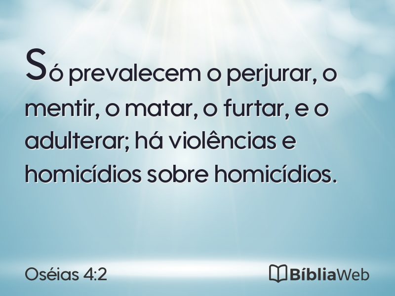 Oséias 4:2 em imagem para compartilhar