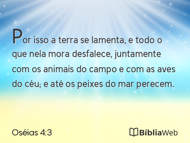 Oséias 4:3 em imagem para compartilhar