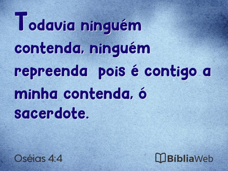 Oséias 4:4 em imagem para compartilhar