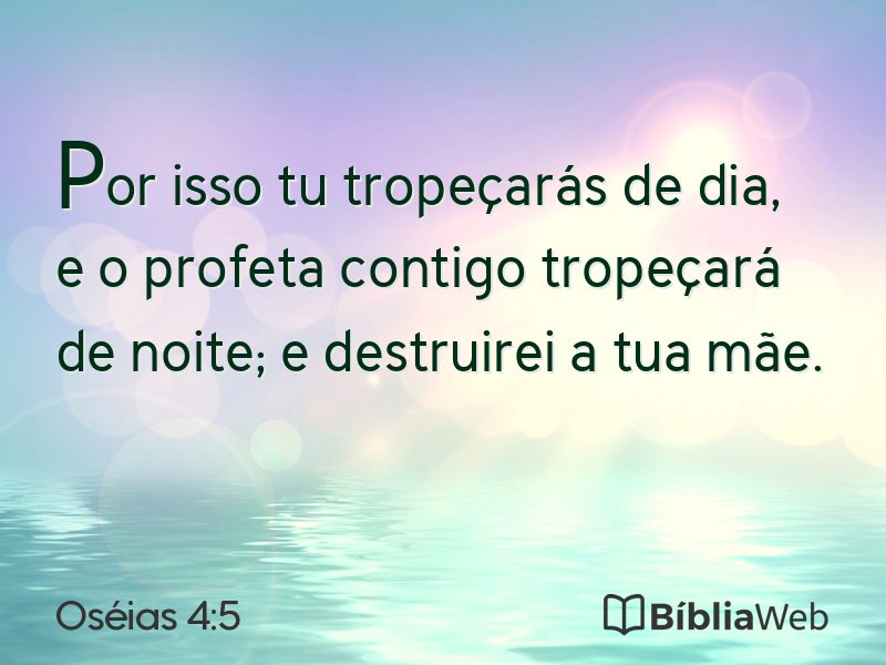 Oséias 4:5 em imagem para compartilhar