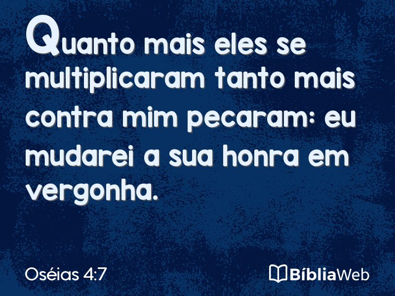 Oséias 4:7 em imagem para compartilhar