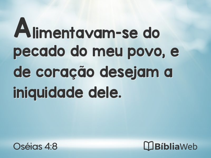 Oséias 4:8 em imagem para compartilhar