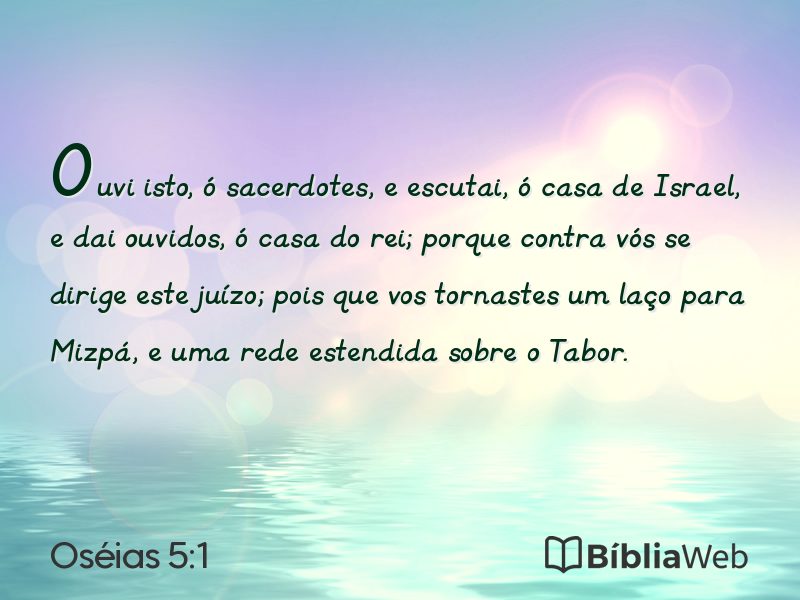 Oséias 5:1 em imagem para compartilhar