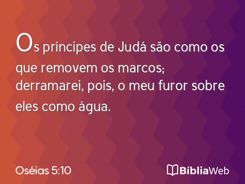 Oséias 5:10 em imagem para compartilhar
