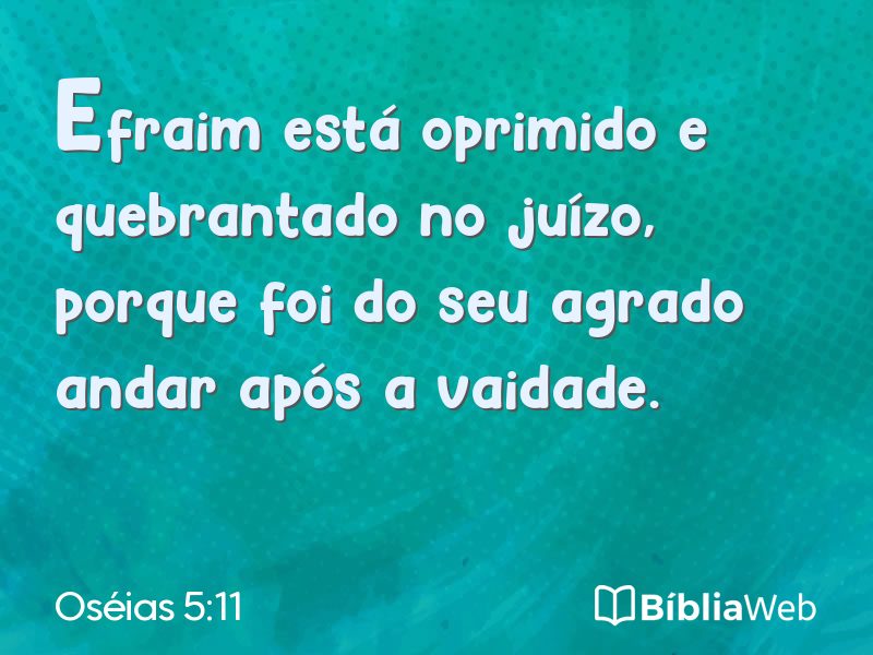 Oséias 5:11 em imagem para compartilhar