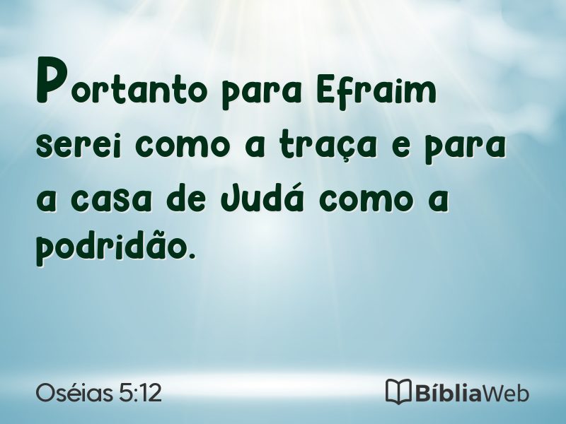 Oséias 5:12 em imagem para compartilhar