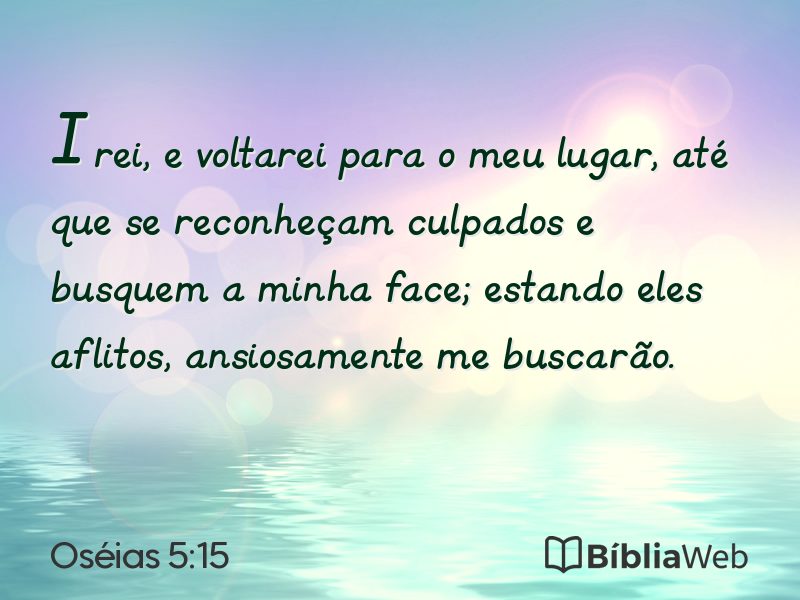 Oséias 5:15 em imagem para compartilhar