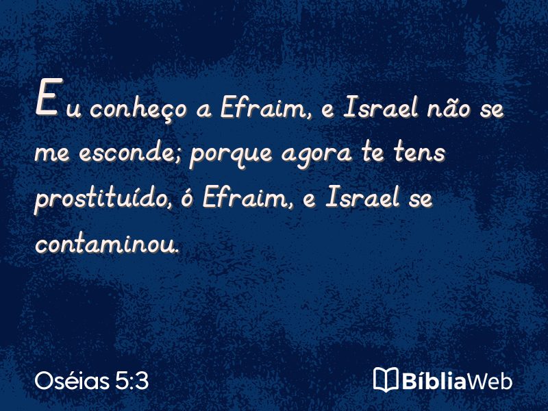 Oséias 5:3 em imagem para compartilhar