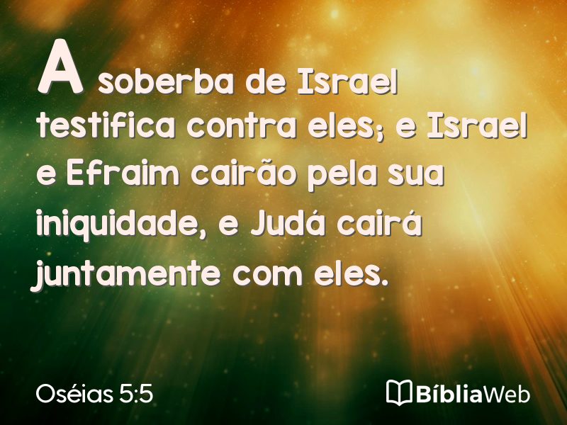 Oséias 5:5 em imagem para compartilhar