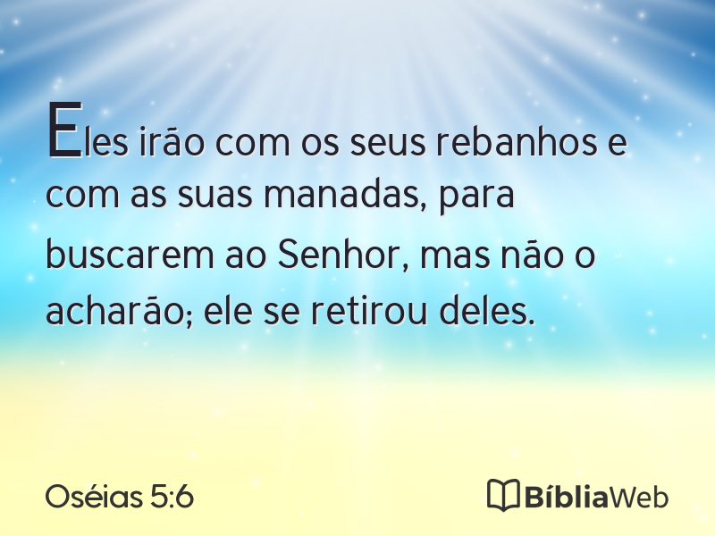 Oséias 5:6 em imagem para compartilhar